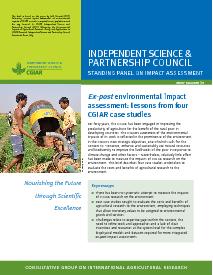 Ex-post Environmental Impact Assessment: Lessons from four CGIAR case ...