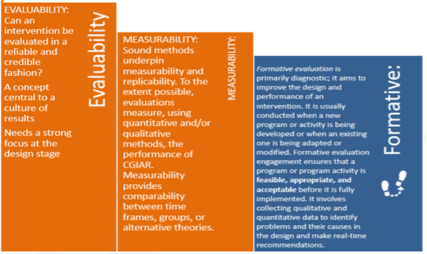 evaluability and measurability