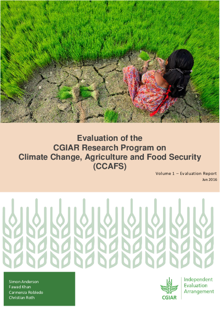 CRP Evaluation of Climate Change, Agriculture and Food Security (CCAFS ...