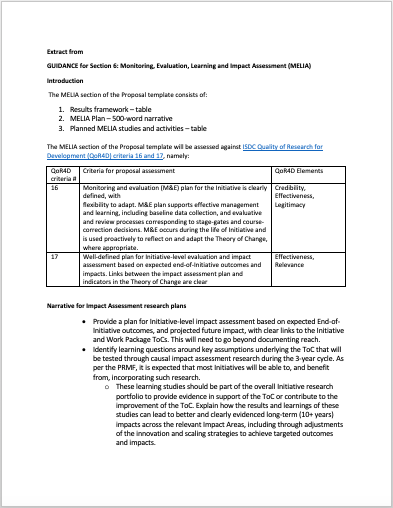 Updated Guidance for Developing Impact Assessment Plans in One CGIAR ...