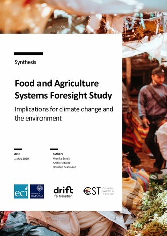 Cover of Synthesis: Food and Agriculture Systems Foresight Study - Implications for climate change and the environment