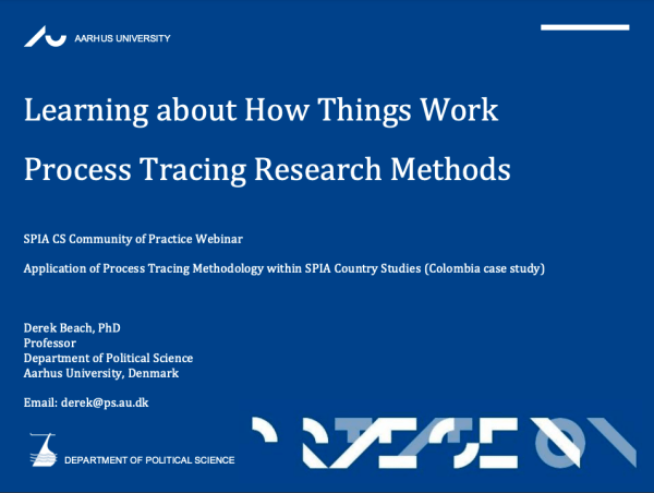 Screenshot of the first slide of the webinar 